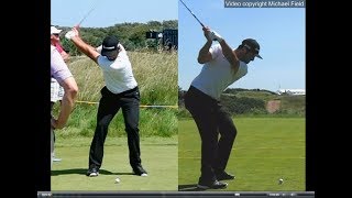 Jon Rahm golf swing  Long Iron faceon amp downtheline July 2017 [upl. by Orton367]