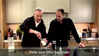 aerolatte  milk frother makes three layer caffè latte macchiato [upl. by Yadahs818]