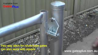 Gate Latch 2 way for round pipe and square [upl. by Ayote414]