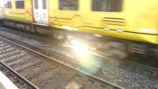 Merseyrail 507 009 making arcs at Birkdale station [upl. by Nodnol646]