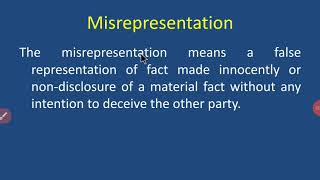 Misrepresentation [upl. by Fatsug]