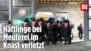 Gefängnismeuterei Polizei stürmt Knast in Thüringen  JVA Untermaßfeld [upl. by Eelaroc]